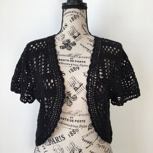 Cable & Gauge Cropped Cardigan